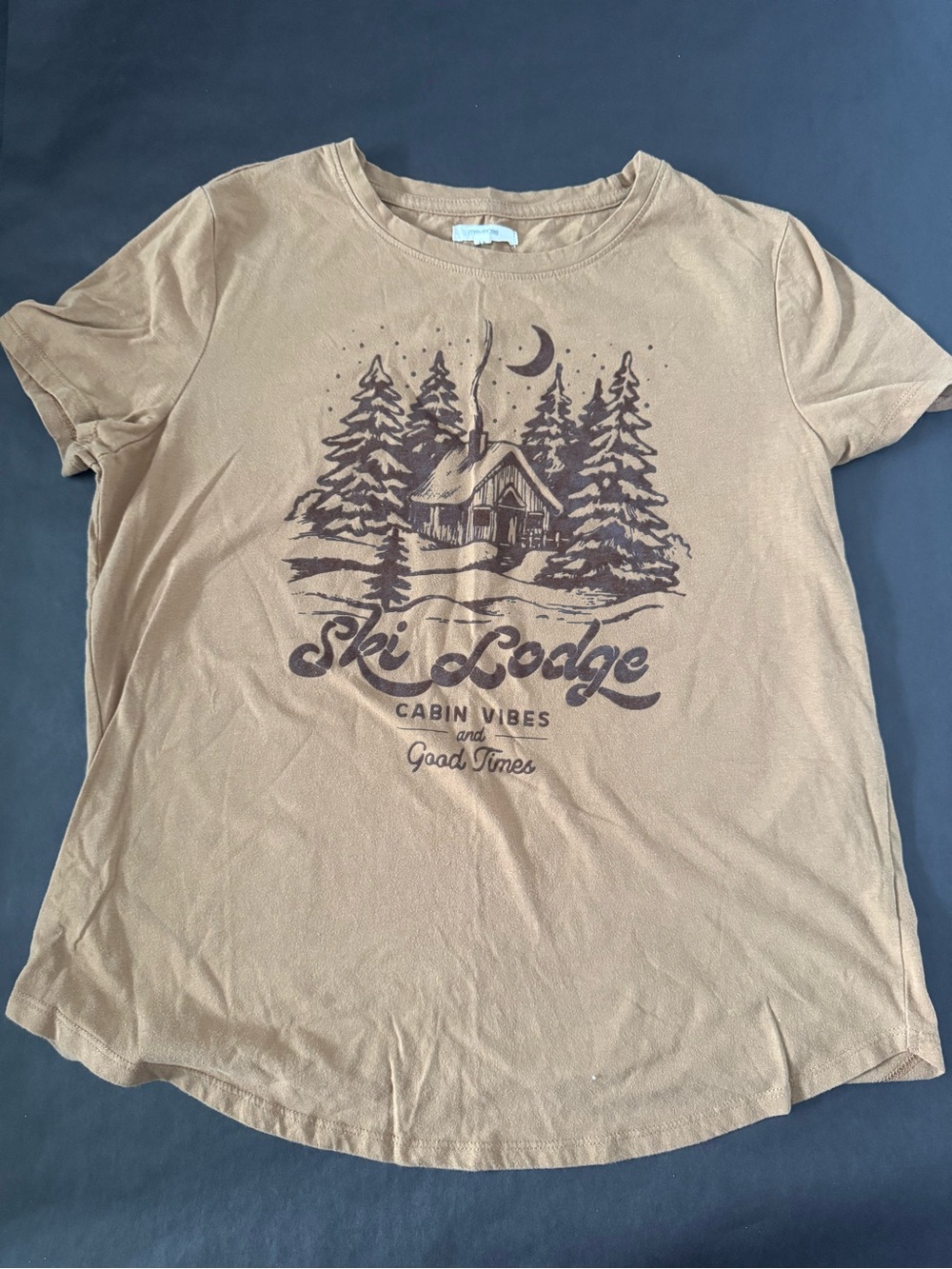 Maurices Tan Ski Lodge Graphic Short Sleeve Tee